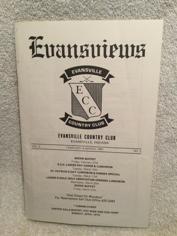 February-March 1981 Issue Evansville Country Club Newsletter 22 Pgs of Club News