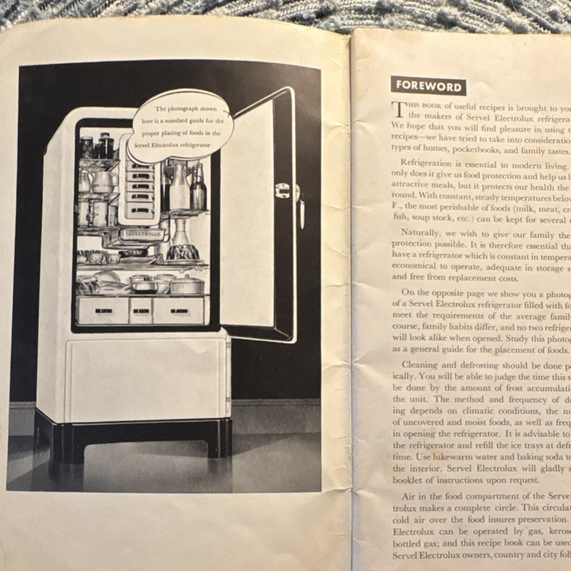 1936 Cookbook VTG Servel Electrolux Original Refrigerator Advertising Booklet gallery