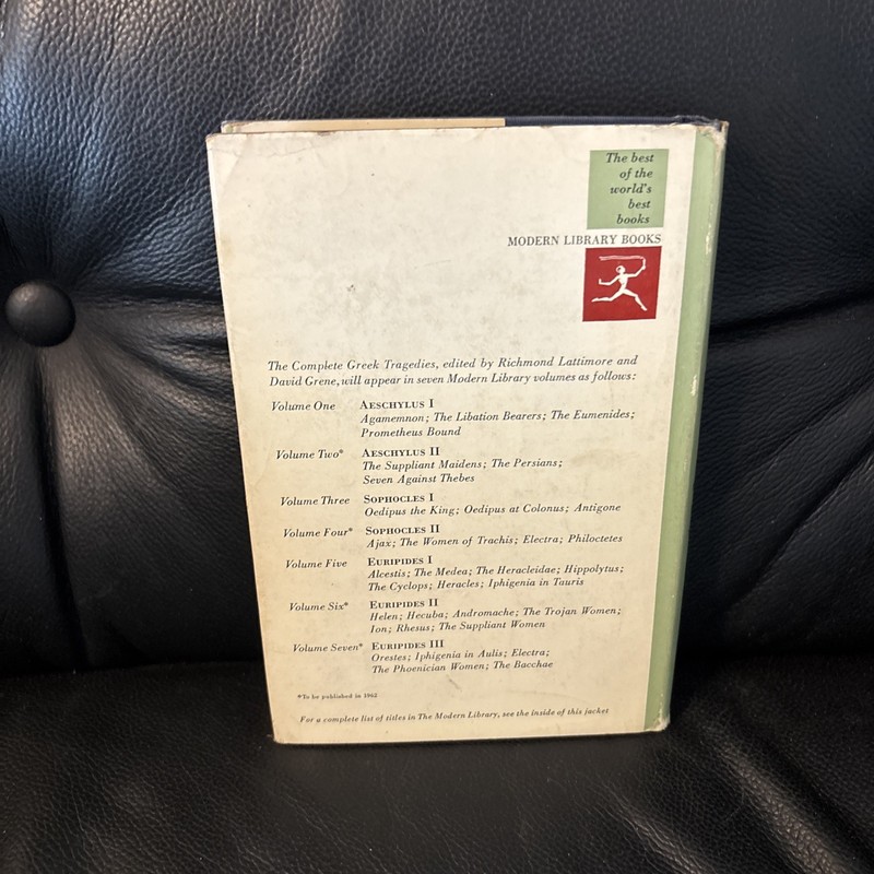 1956 Complete Great Tragedies Volume V Euripides I HB DJ gallery