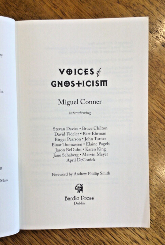 GNOSTIC: ‘Voices of Gnosticism ..’, Miguel Conner (editor) Vg PB gallery