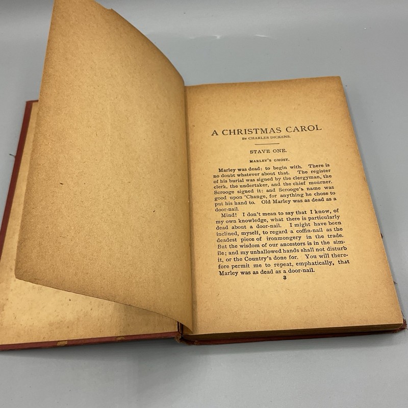 A Christmas Carol by Charles Dickens - Vintage Hardcover Book Early 20th Century gallery