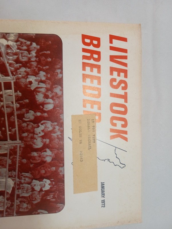 Vintage Livestock Breeder Journal January 1972 Livestock Farming gallery