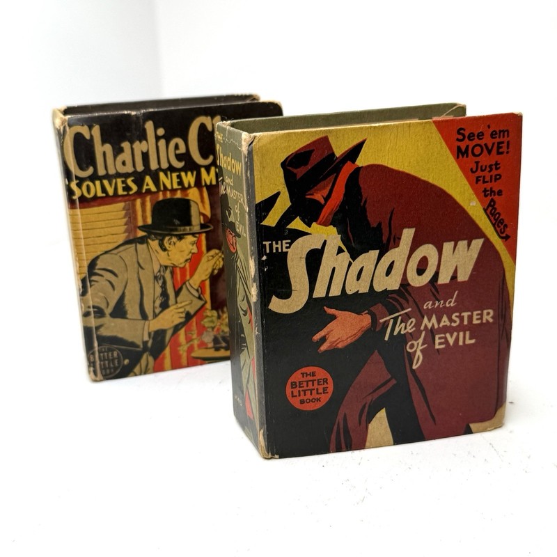 1941 The Shadow and The Master of Evil & 1940 Charlie Chan – Little Books – VTG