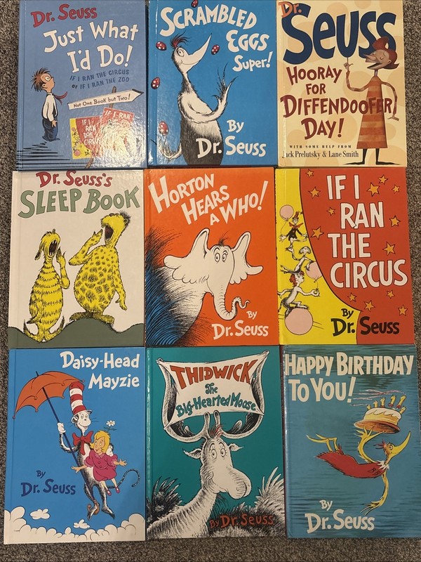 Lot of 9 Large Dr. Seuss Children’s Hardcover Reading Picture Story Books