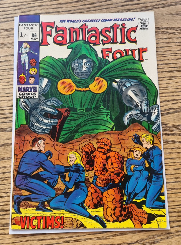 MARVEL COMICS FANTASTIC FOUR #86 – MAY 1969 STAN LEE + JACK KIRBY DOCTOR DOOM