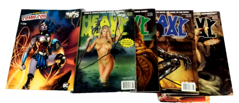 4 Heavy Metal Magazine Lot 02, 03, 04, 05 & New York ComicCon 2016 Read Cond.