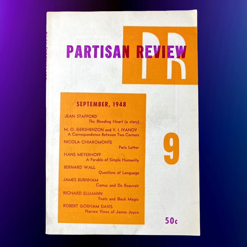 Partisan Review September 1948 Vol. XV No. 9 VG Excellent Unmarked See Photos