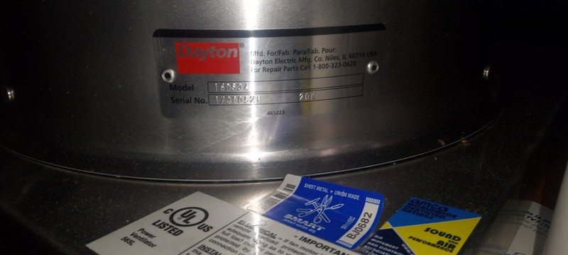 DAYTON 16D534 DOWN BLAST VENT DIRECT DRIVE 10 1/2IN WITH SPEED CONTROL gallery