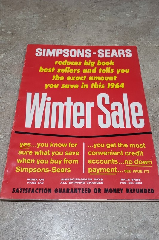 vtg simpsons sears 1964 winter sale catalog catalogue 195 pages
