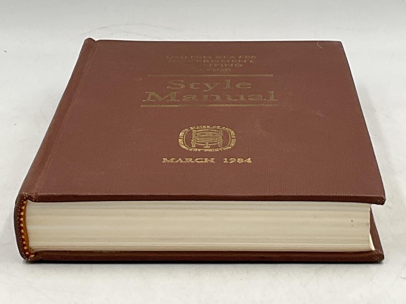 Style Manual United States Government Printing Office 1984 Hardcover gallery