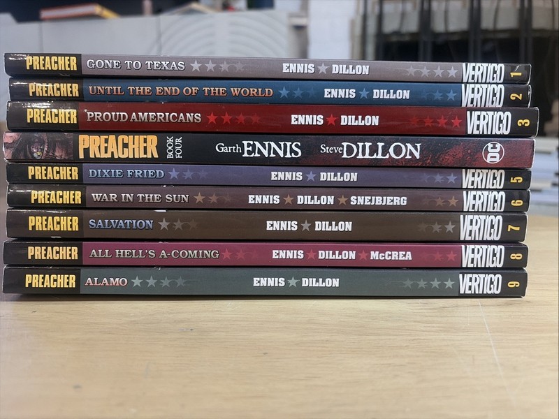 Preacher Complete TPB Set 1-9 Garth Ennis Steve Dillon Vertigo DC Comics VF/NM gallery