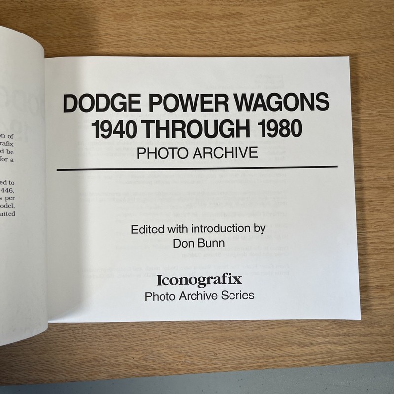 Dodge Power Wagons 1940-1980 Photo Archive Paperback Don Bunn gallery