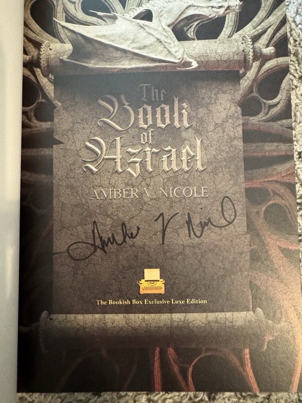 Bookish Box The Book of Azrael by Amber V. Nicole Signed Exclusive Edition gallery