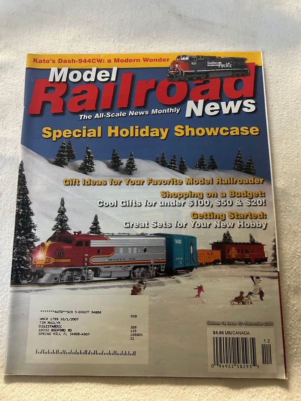 Model Railroad News Magazine Dec 2008 Vol 14 #12 Holiday Showcase Model Trains