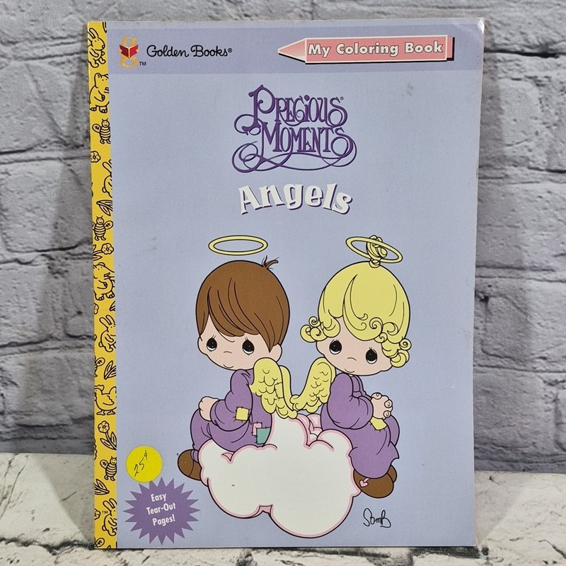 Vintage Precious Moments Angels Coloring Book – Golden Books (1997) Unmarked