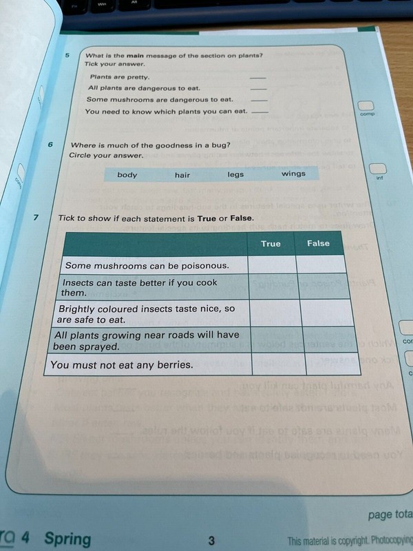 PIRA (PROGRESS IN READING ASSESSMENT) SPRING YEAR 4. TEST PAPER AND ANSWERS. NEW gallery