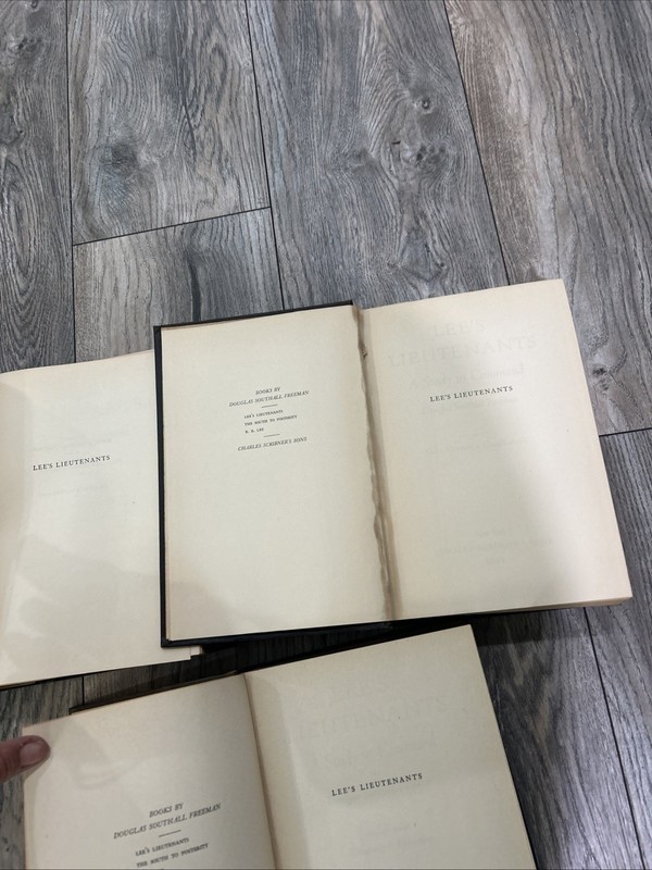 Lee's Lieutenants A Study in Command 3 Vol. Set. 1st Ed. 1942 - 1944 Scribners gallery