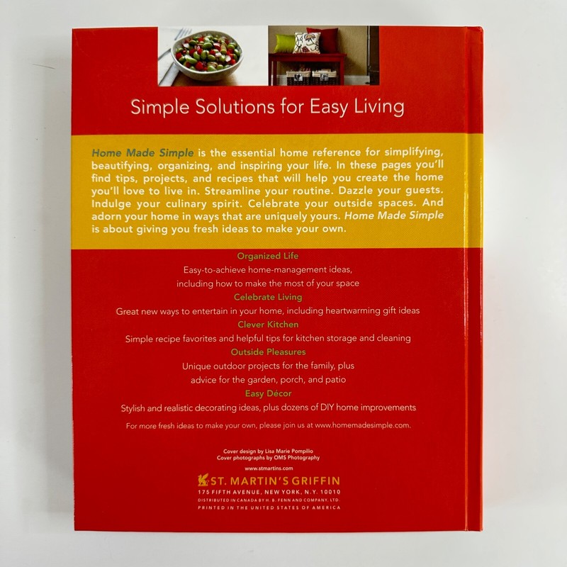 Home Made Simple book, Organize Cook Decorate Garden Celebrate (Hardcover) gallery