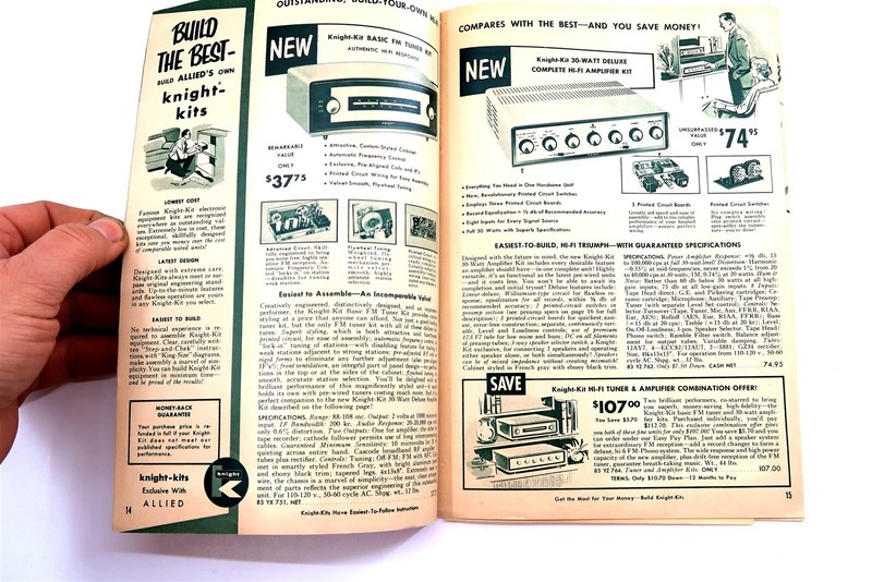 Vintage 1957 ALLIED RADIO Catalog Book with Original Mailing Envelope No 168 gallery