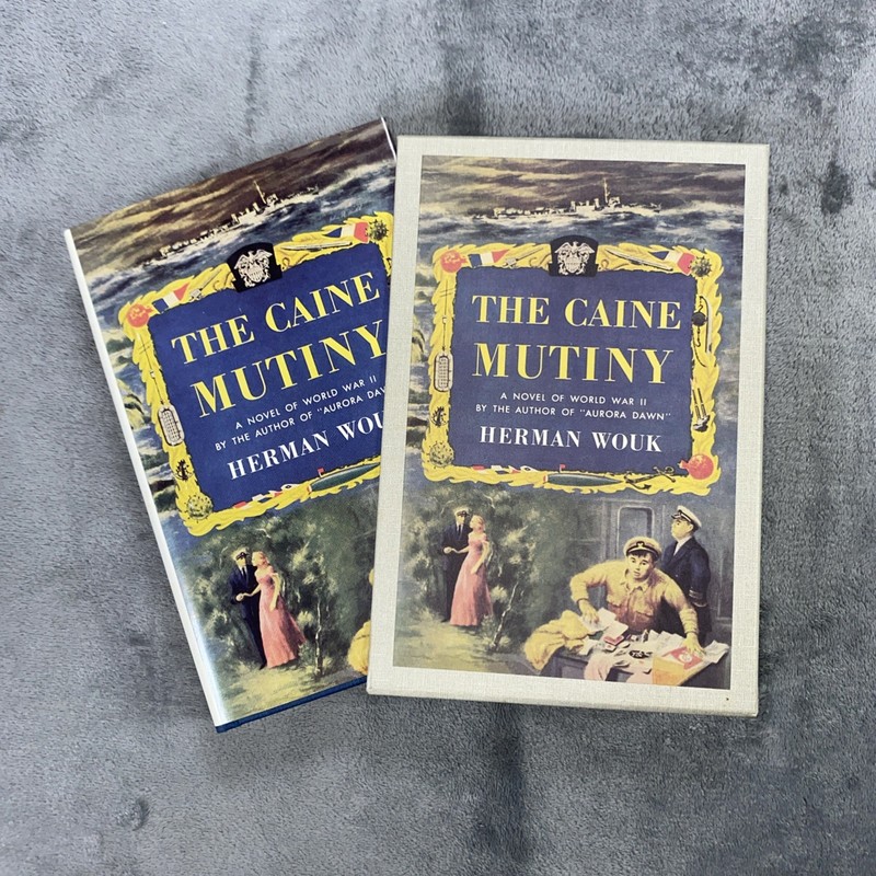 The Caine Mutiny Book Herman Wouk First Edition Library HC Slipcase Insert WW2 gallery