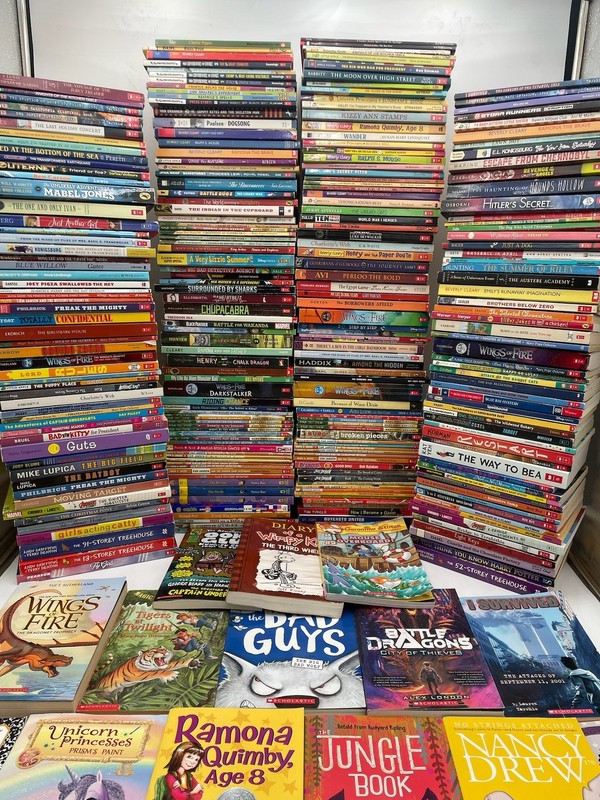 Bulk/Huge Lot of 50 of Children’s Kids Chapter Books – Random – Free Shipping!