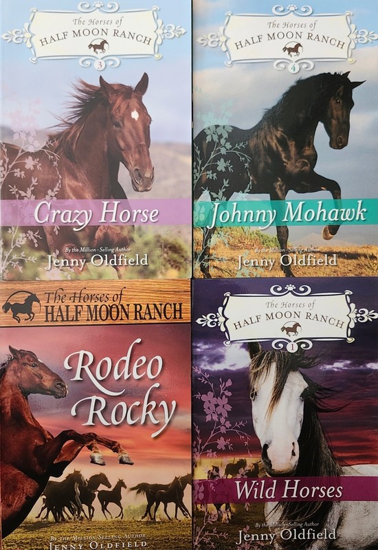 Lot 4 Jenny Oldfield The Horses of Half Moon Ranch 1-4 in Series Trade PB Books