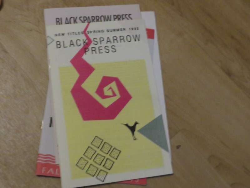 Collection of Black Sparrow Press Ephemera. 12 Catalogs Bukowski gallery