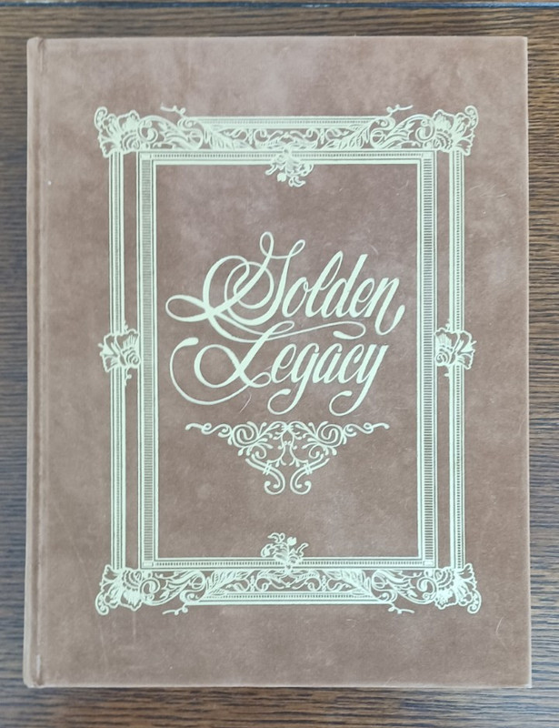 Golden Legacy-Illustrated Poetry Love Art Book 1987 with Velvet Covering VG