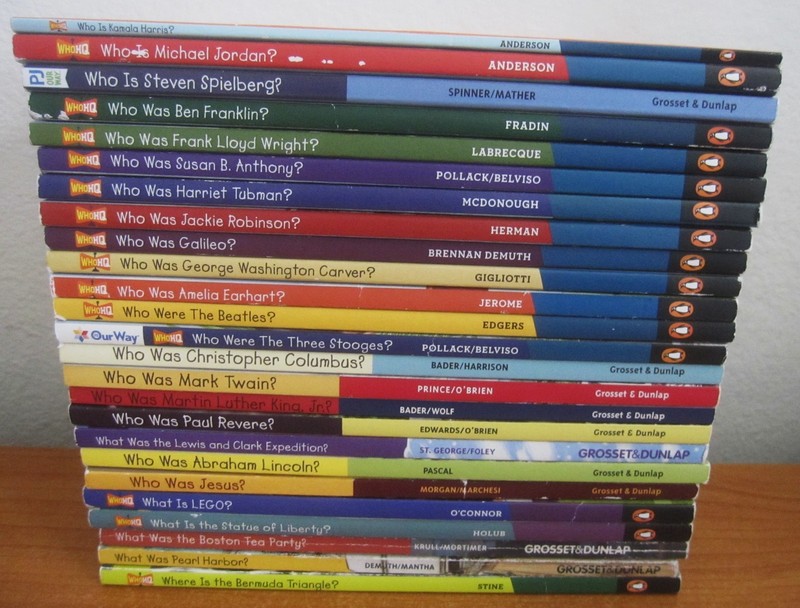 LOT OF 25 WHO IS, WHO WAS, WHAT IS, WHAT WAS KID’S BOOKS BIOGRAPHY / HISTORY