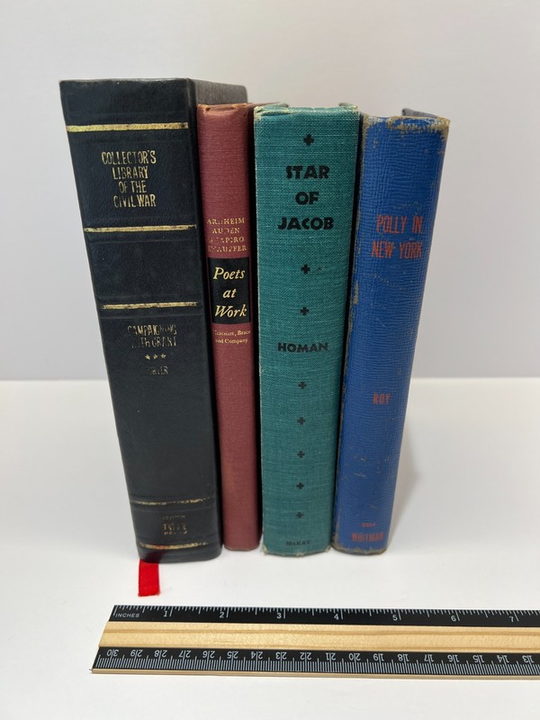 Lot of 4 Vintage Hardcover Books Collection Stackable Decor gallery