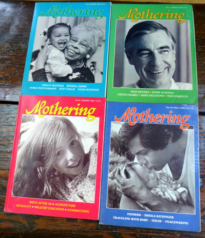 Mothering Magazine 4 Issues 30-33 Spring Summer Fall Winter Mr Rogers 1984