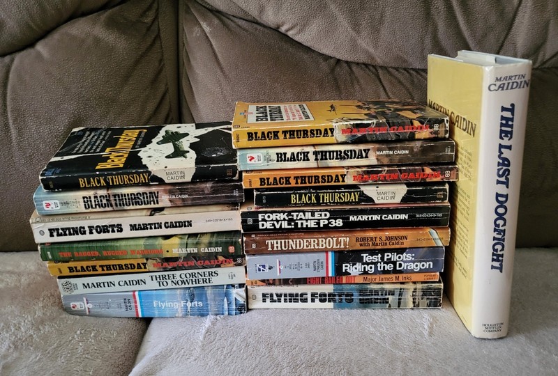 🎖 Lot of 17 Martin Caidin(16) + 1 other Military Books **VINTAGE**