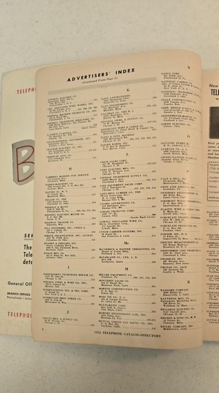 1955 Telephone Engineers Catalog - Directory of Industry Suppliers - 308 Pages gallery