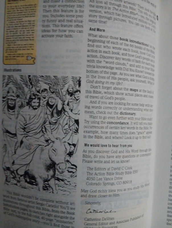 Action Bible Study Bible ESV (Gray) by David C Cook (2015, Imitation Leather) gallery