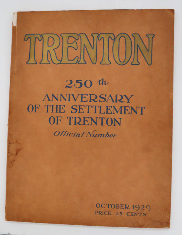 1929 Trenton New Jersey 250th Anniversary Illust. First Ed. 159 pages