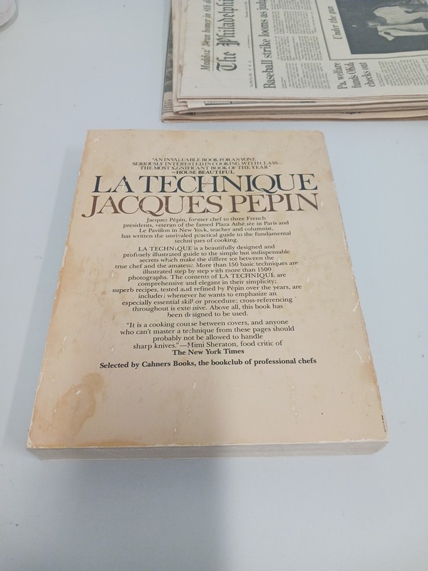 La Technique: An Illustrated Guide Cooking - Paperback, by Jacques Pepin 1978 gallery