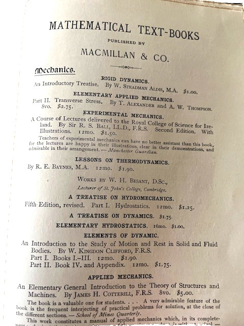 Evanston Colloquium Lectures on Mathematics at Northwestern University, 1893 gallery