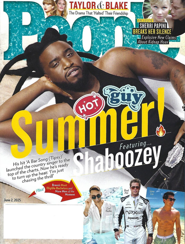 PEOPLE MAGAZINE – JUNE 2nd 2025 – HOT GUY SUMMER SHABOOZEY – BRAND NEW