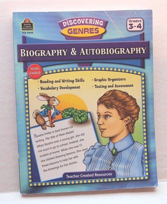 Discovering Genres Biography & Autobiography Grades 3-4 Language Arts Book EUC
