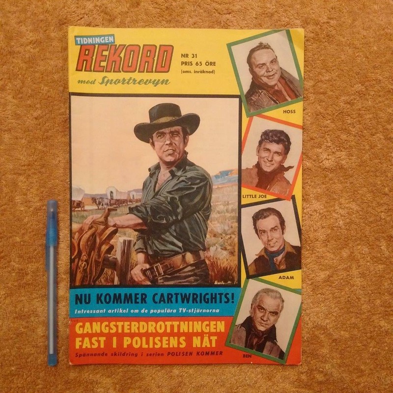 BONANZA Cover 1963 3 Pages: Article + Photos M. LANDON L. GREENE P. ROBERTS gallery