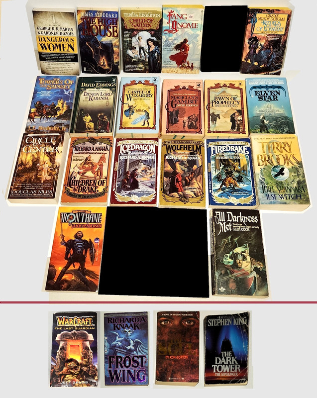 Lot of 23 Fantasy Books (Shannara/Belgariad/Dragonrealm/Modesitt/GRRM/Warcraft+)