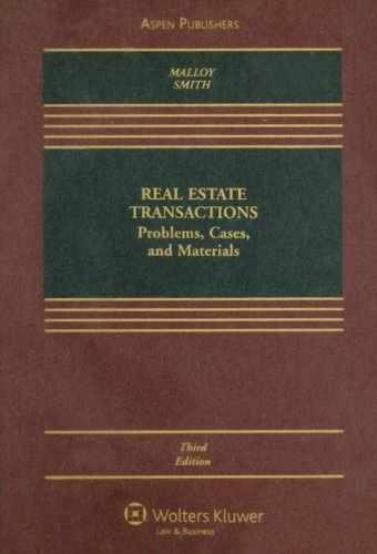 Real Estate Transactions: – Hardcover, by Malloy Robin Paul; – Very Good