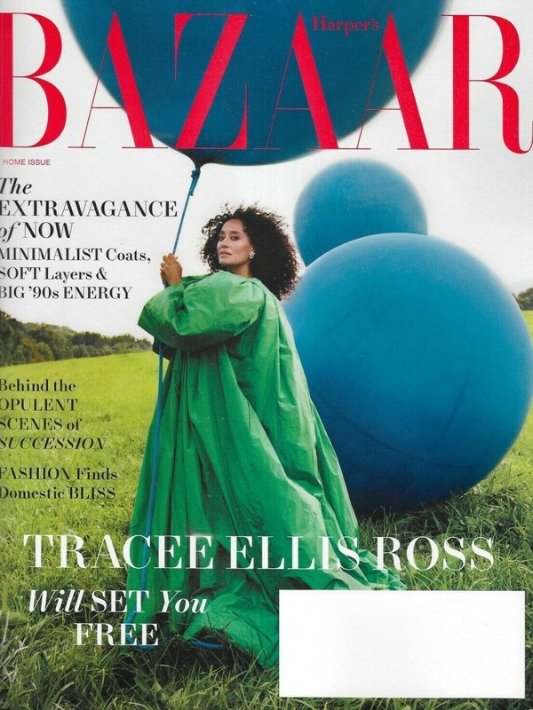 Harper’s Bazaar Magazine Tracee Ellis Ross Fashion Minimalistic Coats 2021