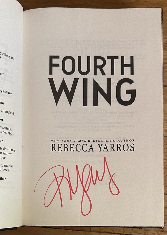 SIGNED Rebecca Yarros Fourth Wing Holiday Edition 1st Ed SIGNED Sprayed Edge NEW gallery