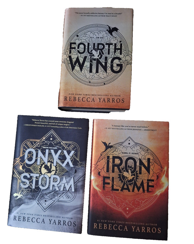The Empyrean Series 3 Books Collection Set Fourth Wing Iron Flame Onyx Storm