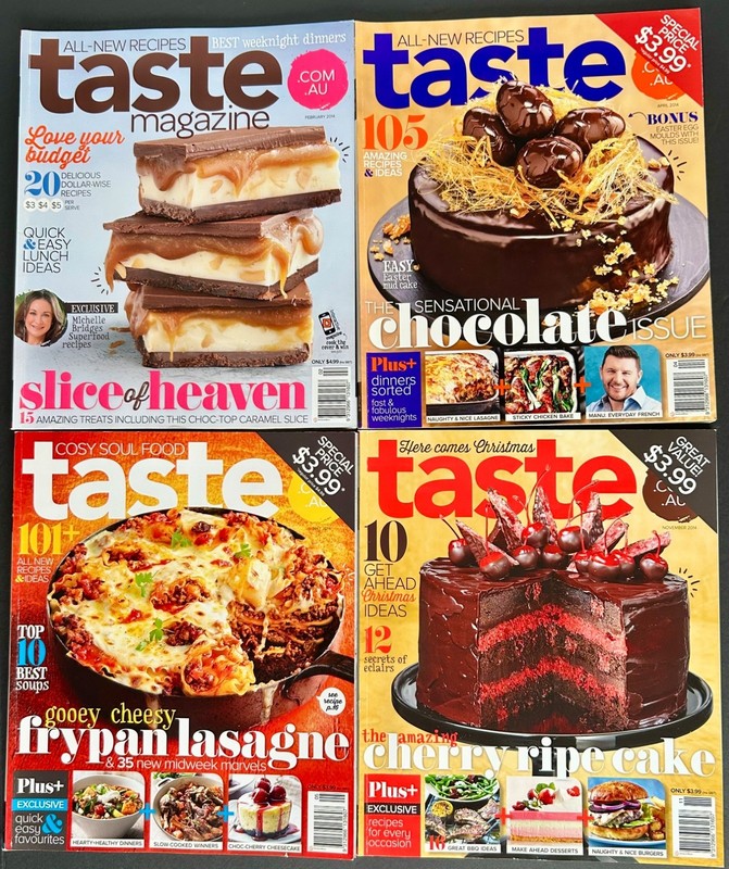 Huge LOT 20 TASTE Magazines Australia High-Gloss Food Recipes 2014-2019 Chefs gallery