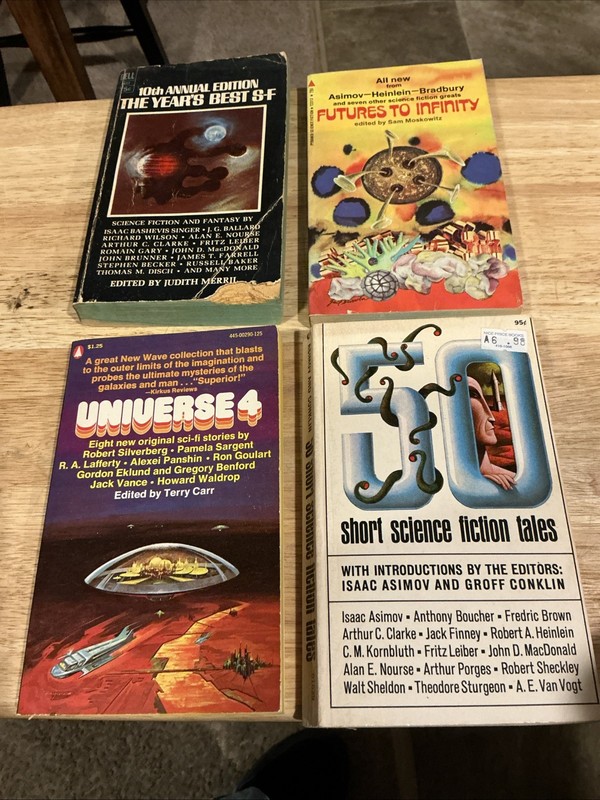 Vintage 1960s/1970s Science Fiction Short Stories Paperback Lot Of 4 (A)
