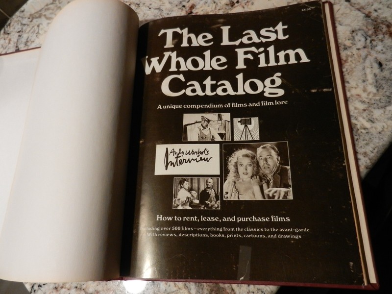 THE LAST WHOLE FILM CATALOG 1976 hardcover Compendium of Film Lore reference