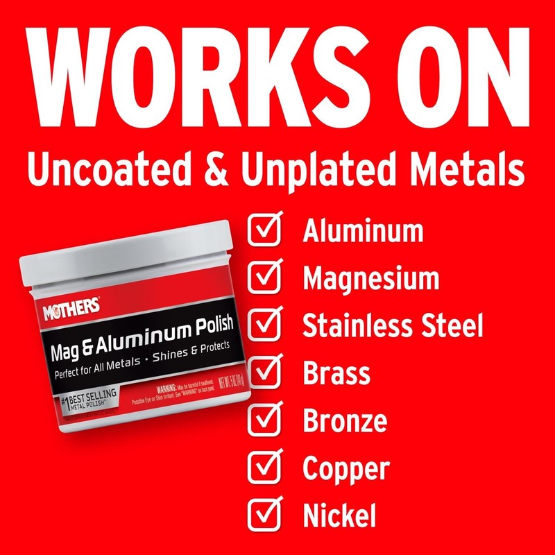 Mag & Aluminum Polish, 5 oz. — Brilliant Shine, Easy to Use, For All Uncoated... gallery