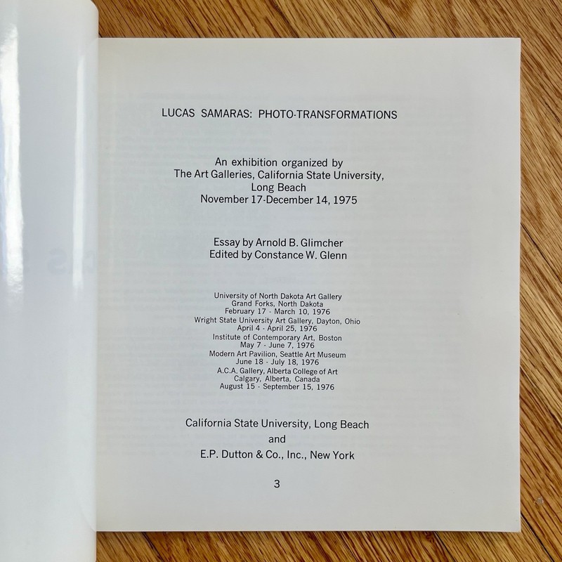 Lucas Samaras : Photo-Transformations 1975 Photography Polaroid Art Catalogue gallery